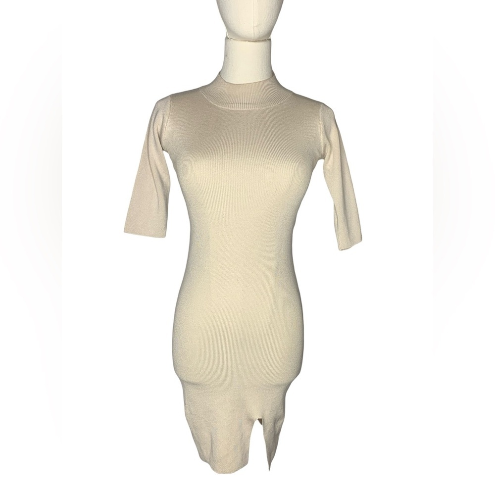 Lena Women's Cream Knit Dresss
